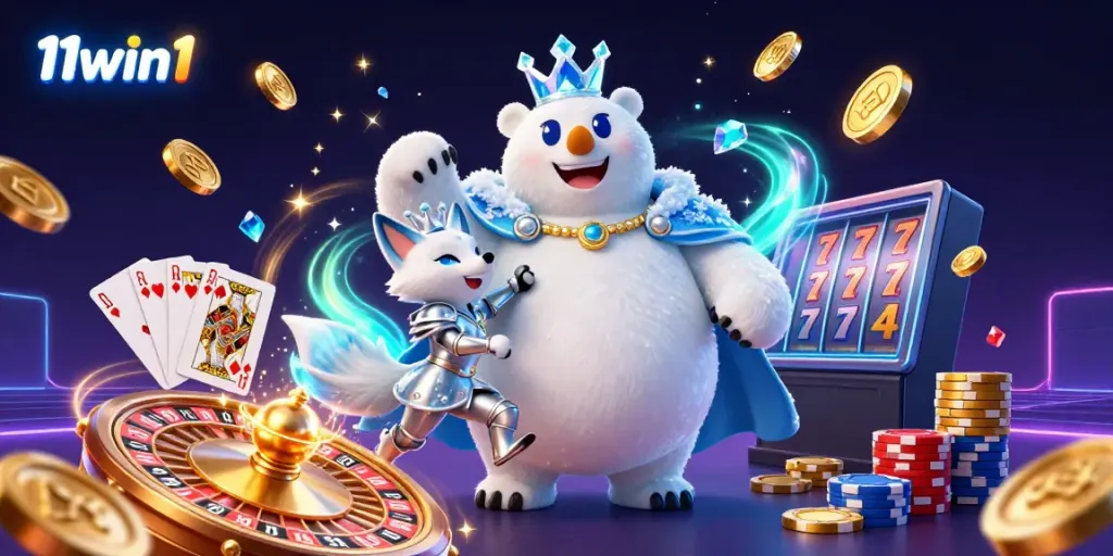 Experience thrilling gameplay at 11win1 with vibrant casino elements and magical energy effects.