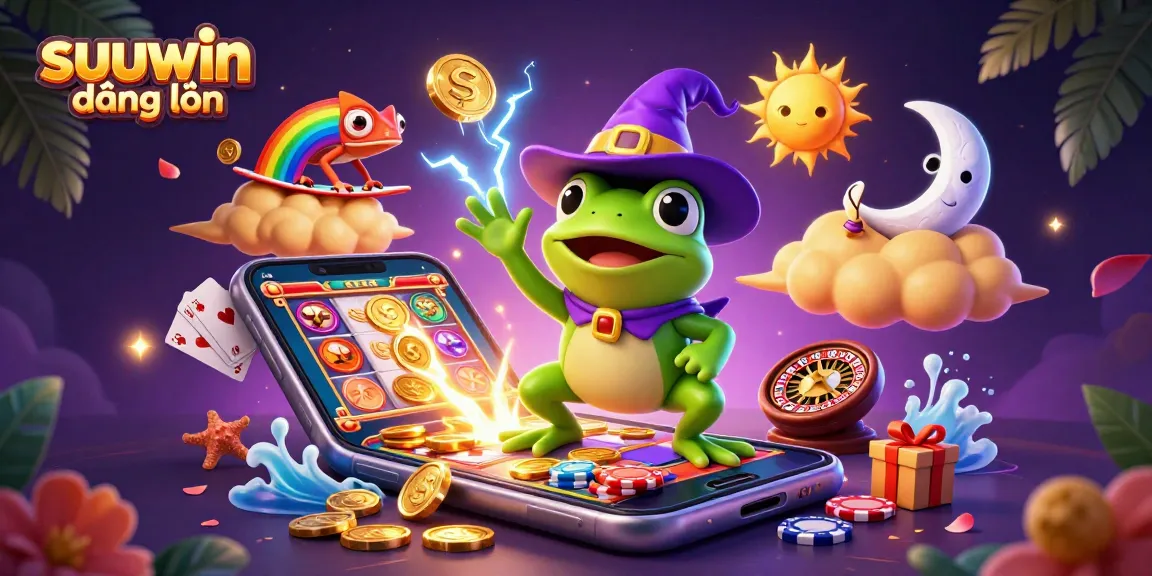 Engage with suuwin đăng nhập while enjoying a vibrant 3D illustration of the magical gambling world.