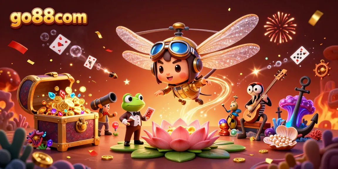 Experience the thrilling gameplay at go88com with vibrant gambling action and colorful casino elements.