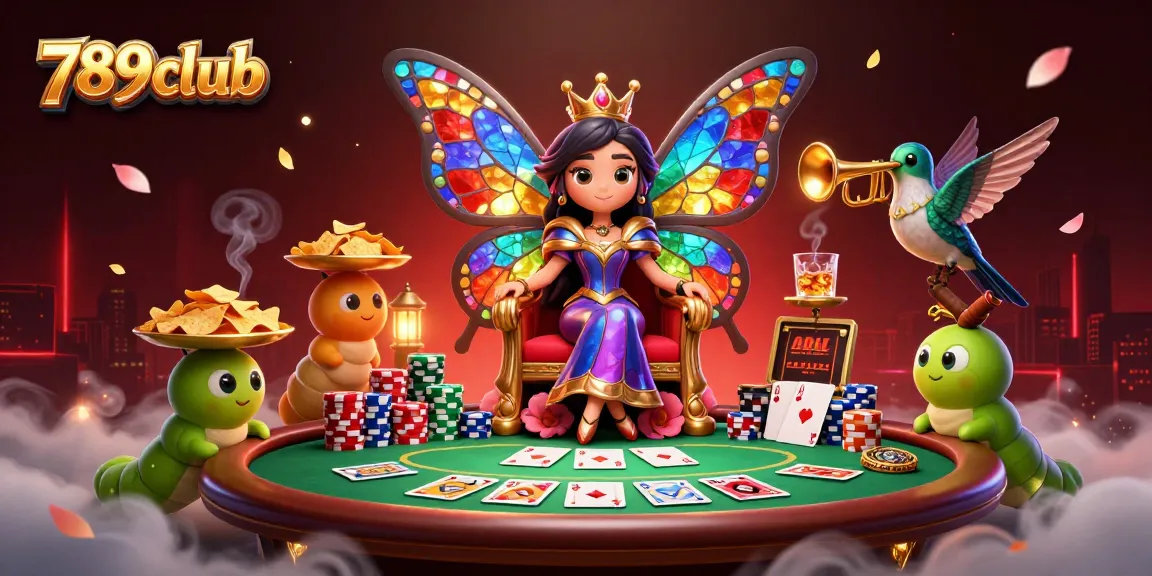 Experience strategic wins at 789club with vibrant casino elements and whimsical characters in a detailed scene.