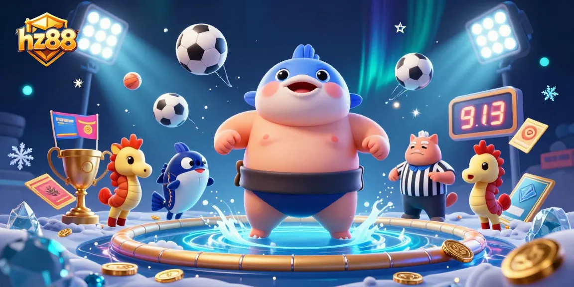 Experience thrills with hz88 as a fugu sumo fish battles in a dynamic underwater casino.