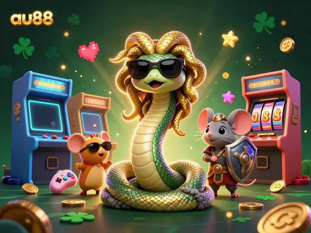 Experience thrilling gameplay with the cute Medusa and warrior mouse at the au88 casino.