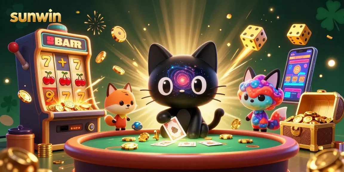 Experience sunwin's vibrant casino atmosphere with animated characters and exciting game elements.