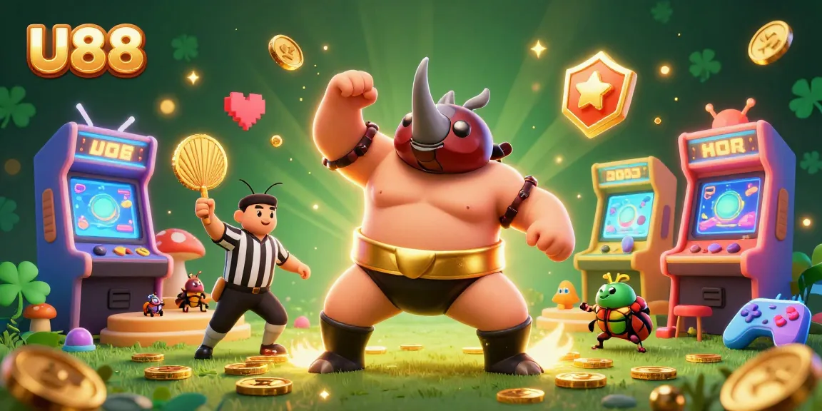 U88 delivers thrilling gaming excitement with a dynamic beetle champion, gold coins, and vibrant casino games.