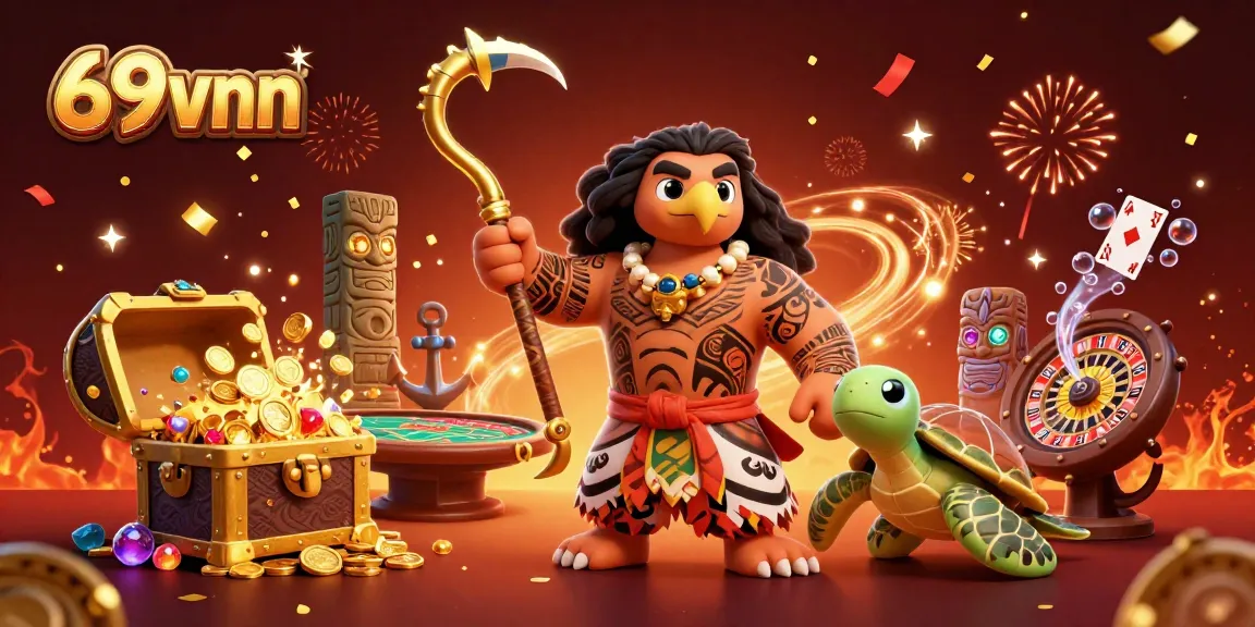 Experience thrilling casino adventures with 69vnn in this dynamic underwater scene featuring vibrant characters and games.