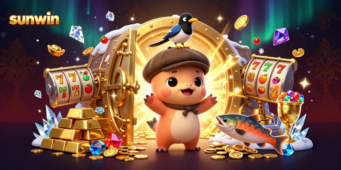 sunwin engages players with vibrant slot symbols in a rich 3D cartoon scene