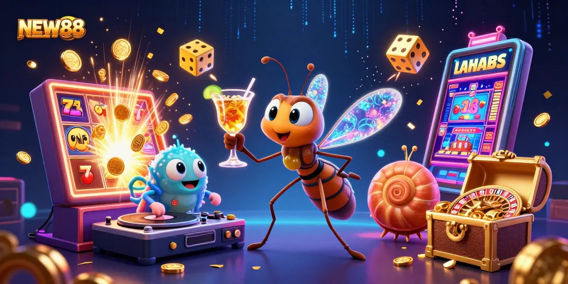 Experience thrilling wins at NEW88 with exciting 3D casino characters and vibrant game elements.