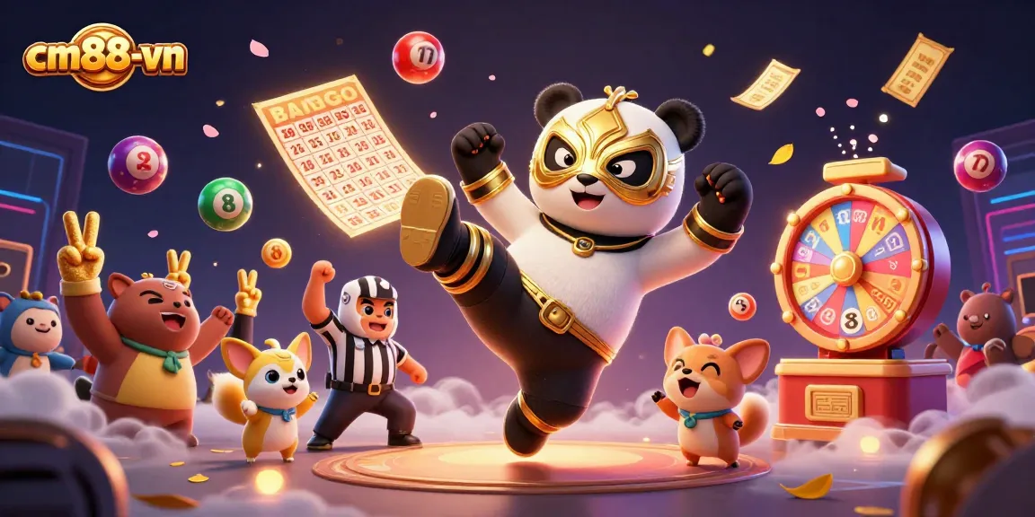 Experience vibrant excitement with cm88-vn as playful characters engage in dynamic casino-themed action.