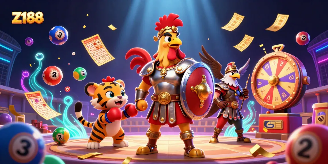 Engage with the vibrant Z188 casino experience, featuring dynamic characters and exciting game elements.
