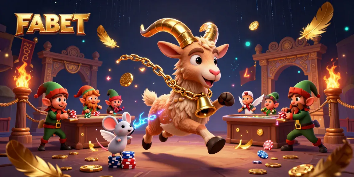 FABET offers a holiday-horror casino experience featuring characters in dynamic action, capturing excitement.