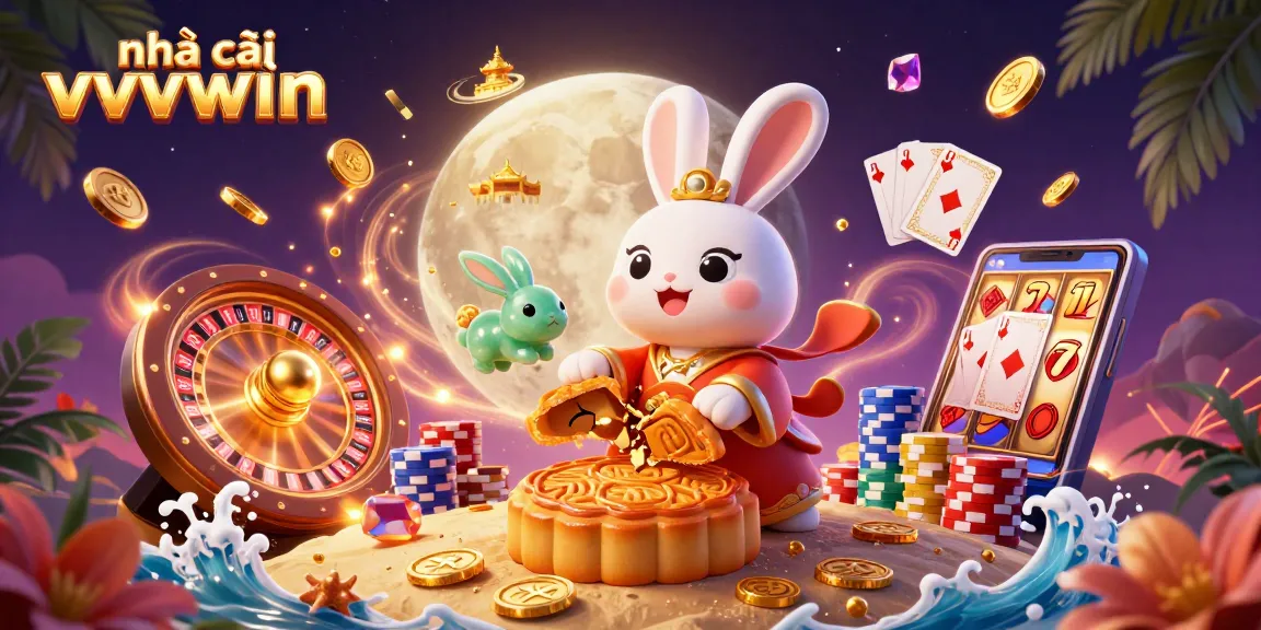 Experience the vibrant action of nhà cái vvvwin with animated casino elements and winning symbols.