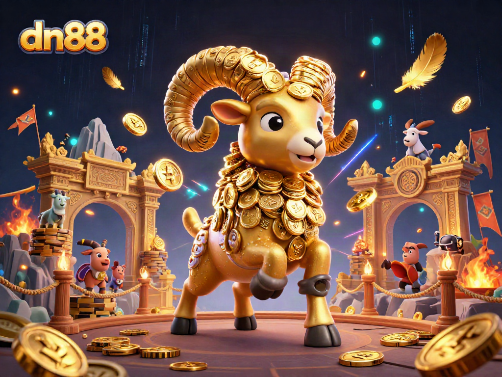 Compete and win with dn88 in a thrilling 3D casino scene filled with excitement.