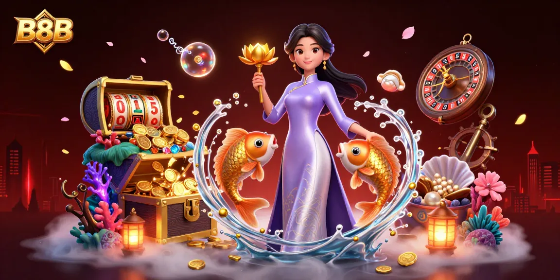 Experience thrilling gameplay with B8B in a vibrant casino atmosphere.
