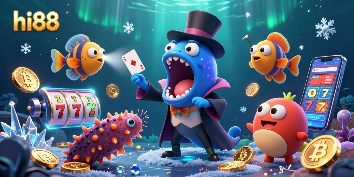 Experience thrilling card magic at hi88 with vibrant underwater casino elements.