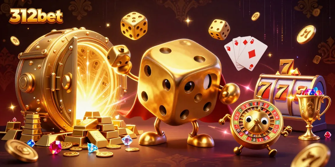 Play exciting slot games with 312bet's engaging golden dice golem and dynamic visuals.