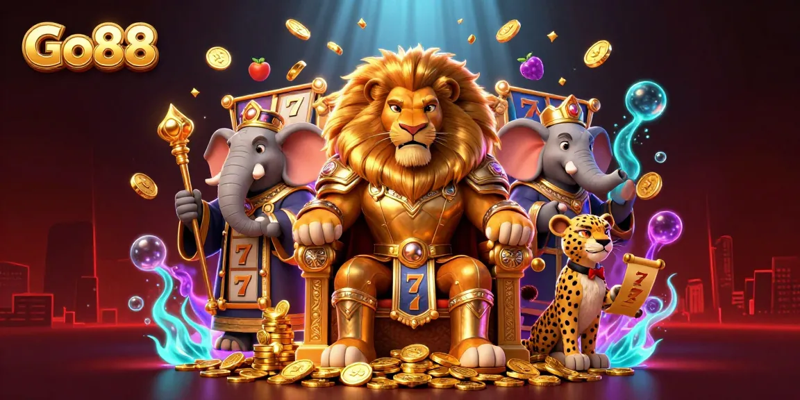 Engage with Go88's thrilling slots and games in an enchanting, majestic casino scene.
