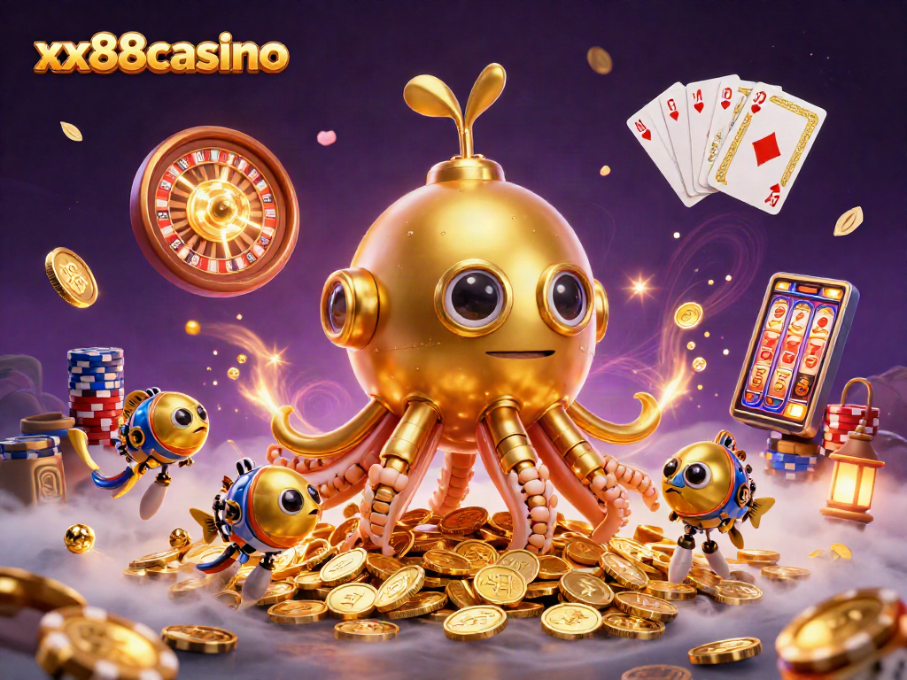 Engage with thrilling gameplay at xx88casino with a vibrant 3D illustration of winning moments.