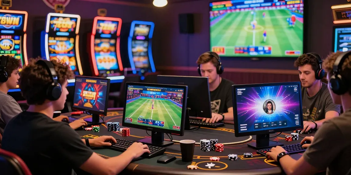 Exciting 78win online gaming scene with diverse players and vibrant casino elements.