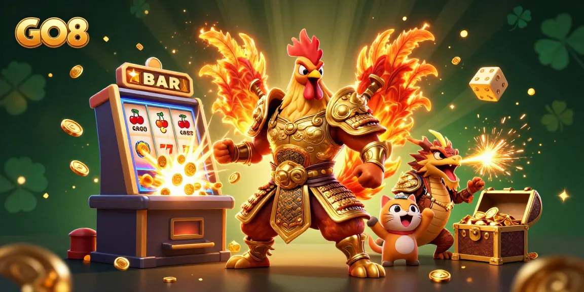 Spin and win at GO8's exciting slot games with vibrant characters and dynamic jackpots.