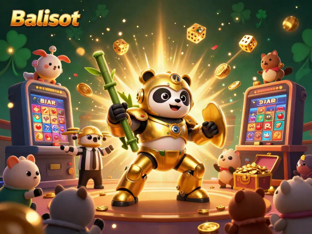 Experience the thrill of Balislot with vibrant characters and dynamic casino elements bursting with excitement.