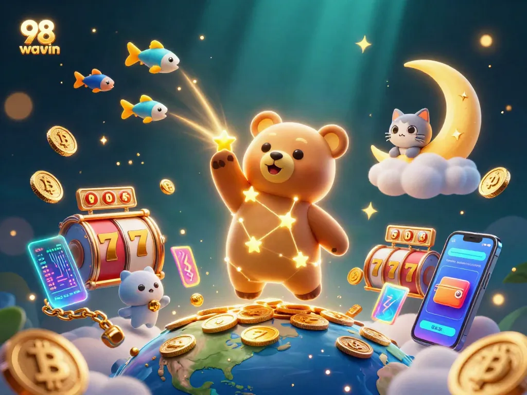 Engage with thrilling 98win casino action featuring dynamic slot reels and shining coins.