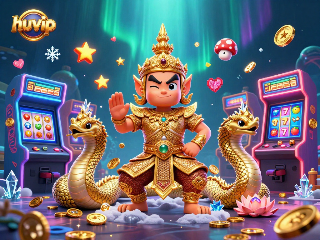 Experience thrilling gaming at huvip with vibrant characters and dazzling game elements.