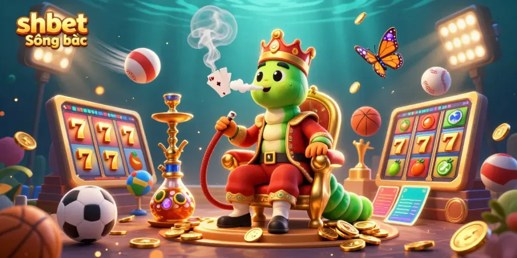 Engage in thrilling gameplay at shbet Sòng bạc with dynamic visuals of slots and sports elements.