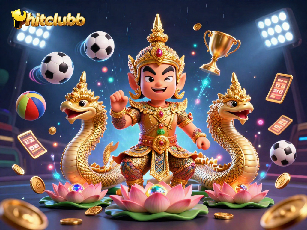 Join the action at hitclubb with vibrant 3D illustrations of sports betting excitement and lively casino elements.