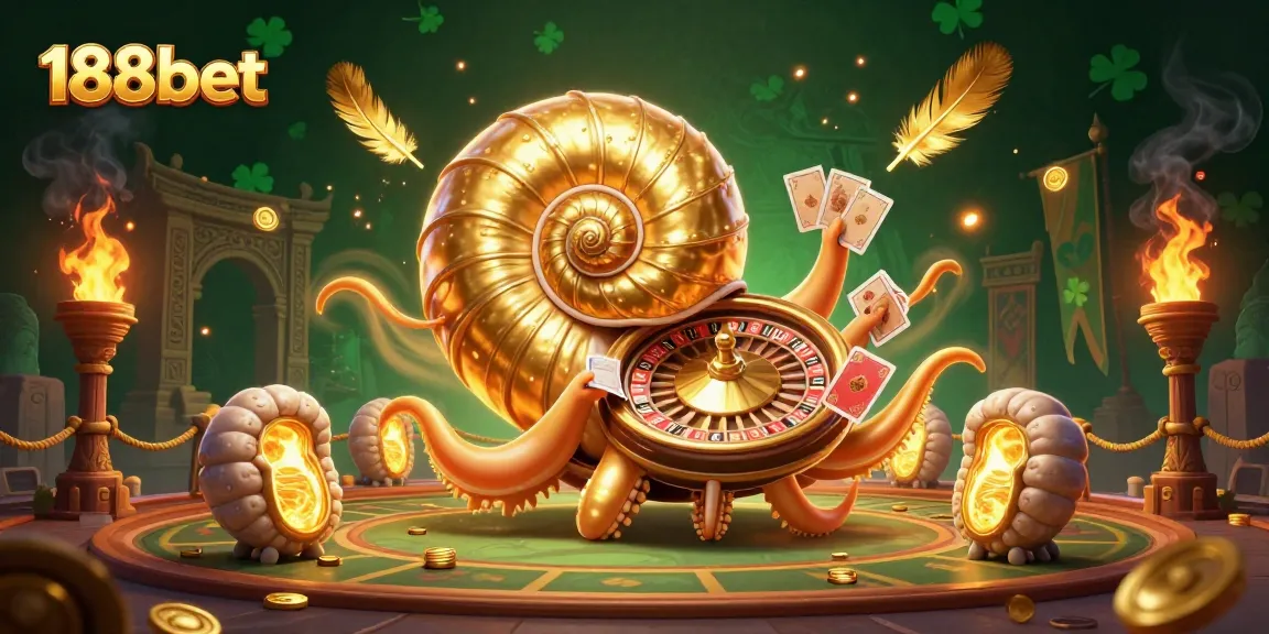Experience thrilling wins at 188bet with a vibrant 3D casino adventure featuring a roulette nautilus.