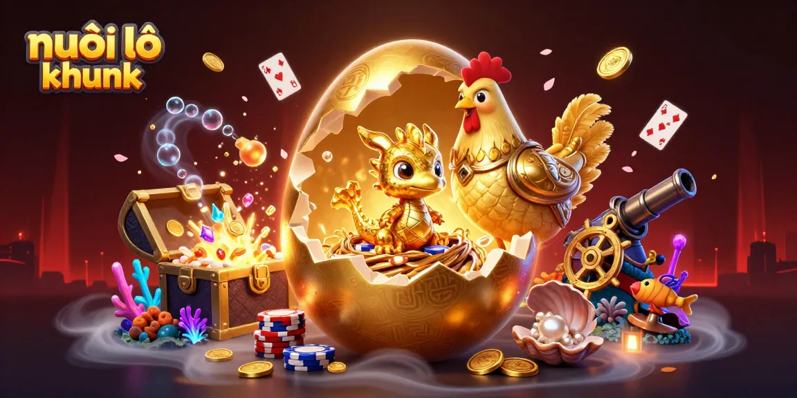 Take part in nuôi lô khung with an intricate illustration of golden dragon and poker chips.