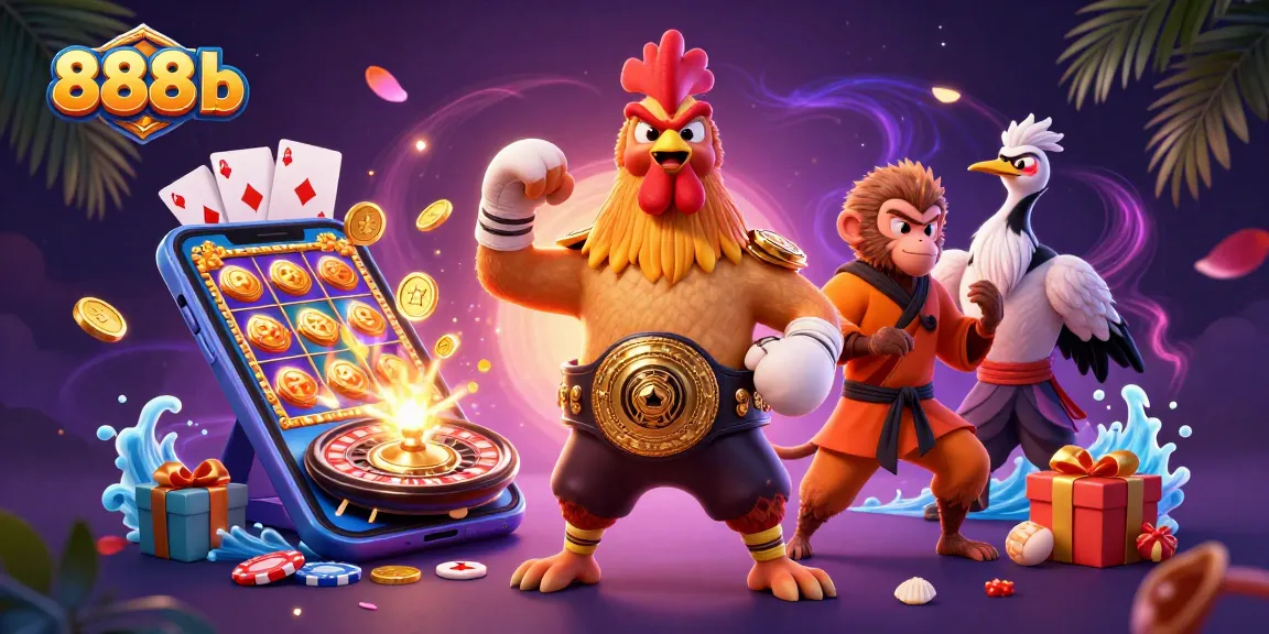 Engage in thrilling gameplay at 888b with vibrant casino elements and dynamic characters.