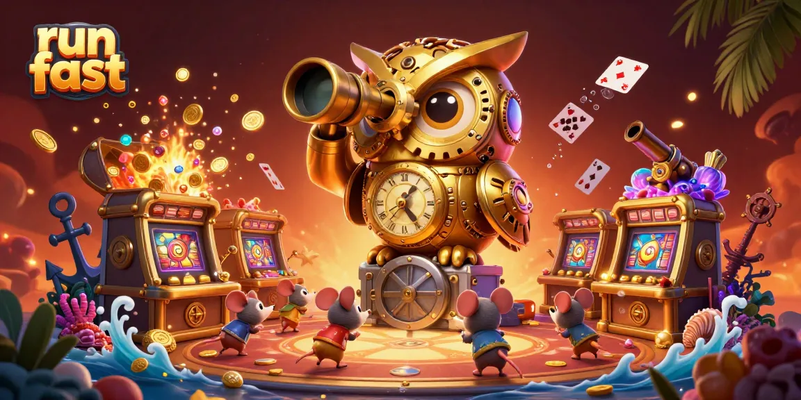 Experience run fast gameplay amid a vibrant casino setting with detailed characters and exciting game elements.