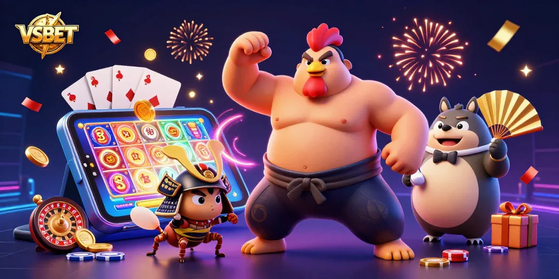 Experience the thrill of VSBET with vibrant characters and animations in this engaging casino scene.