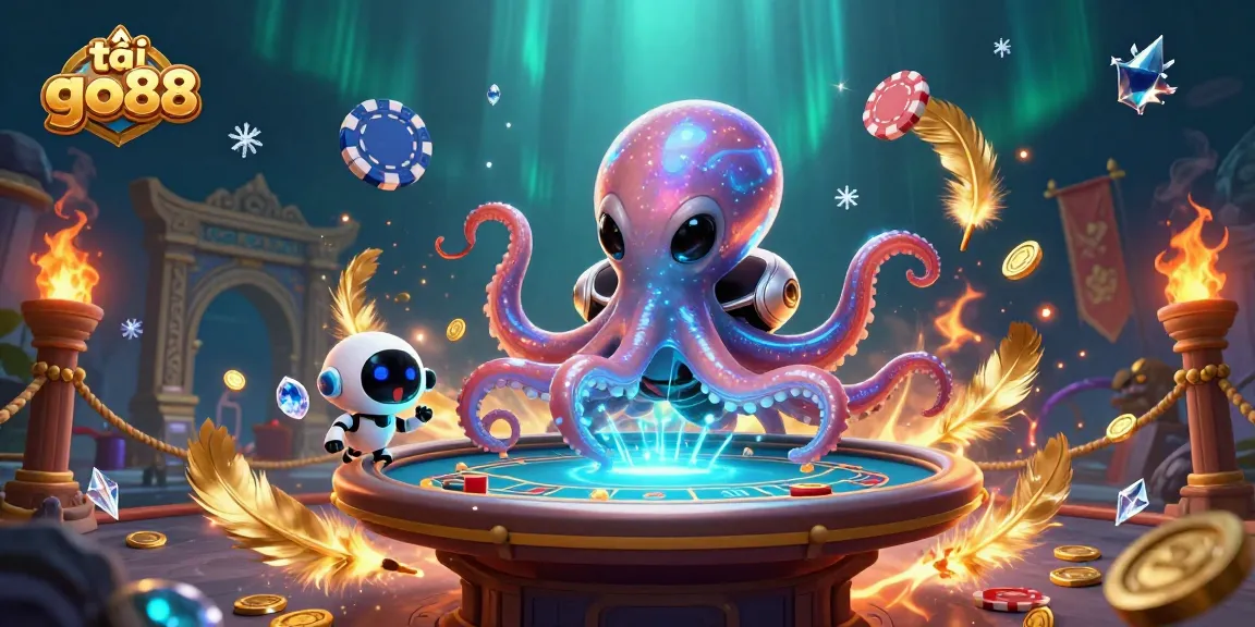 Experience the thrill of tải go88 with dynamic alien characters and poker elements in a vibrant casino setting.