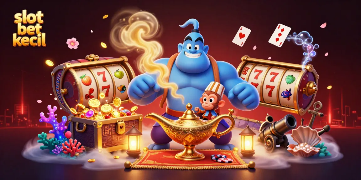 Raih kemenangan dengan slot taruhan kecil yang mengasyikkan di ilustrasi kasino 3D yang penuh warna.