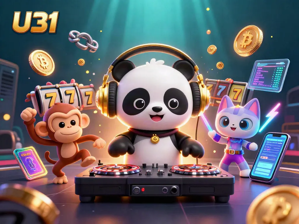 Experience excitement at U31 with a vibrant scene of characters celebrating at an online casino.