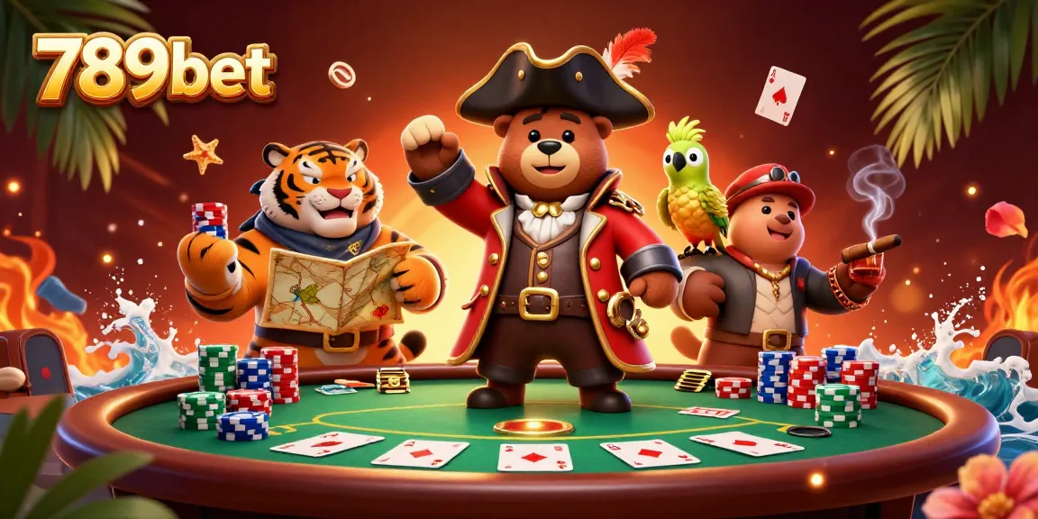 Experience exciting gaming at 789bet with a vibrant, dynamic pirate-themed casino illustration.