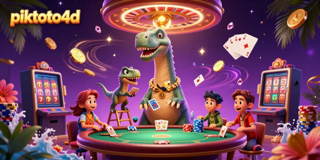 Engage in thrilling gameplay at piktoto4d with eye-catching visuals of poker and casino excitement.