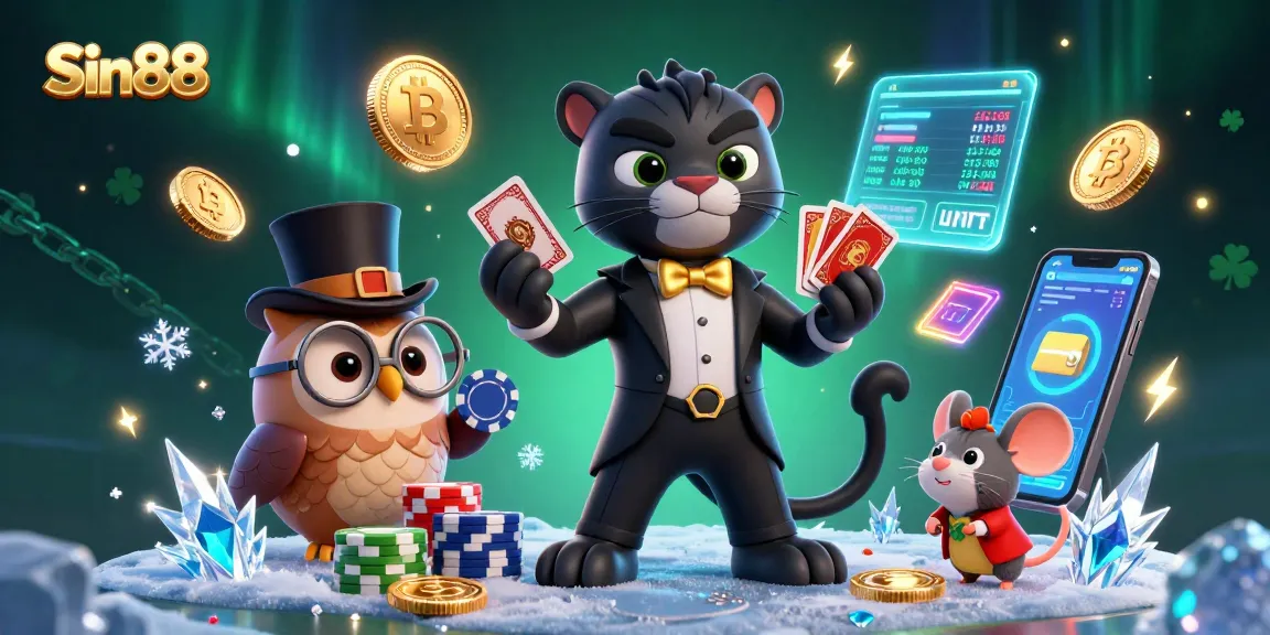 Win big at Sin88 with stylish characters enjoying a vibrant casino atmosphere!