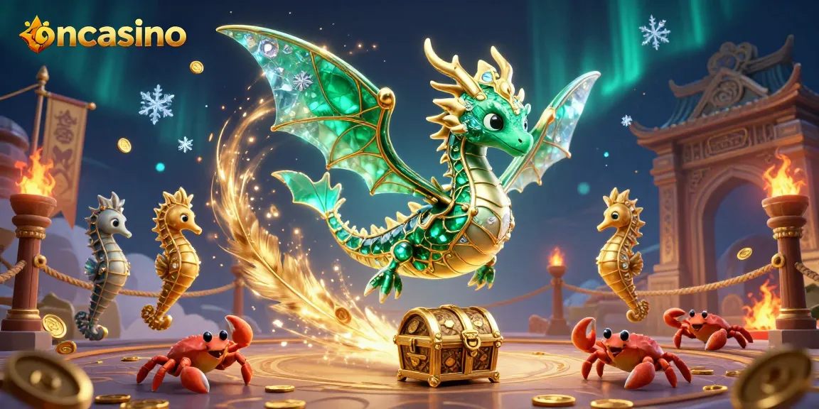 Experience thrilling gameplay with ioncasino's lively 3D sea dragon artwork in a vibrant gaming world.