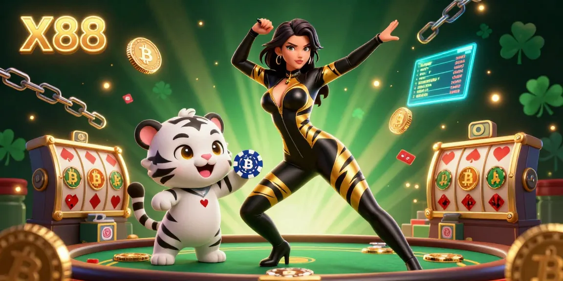 X88 Casino features vibrant characters and dynamic gaming elements, immersing players in the excitement of online gambling.