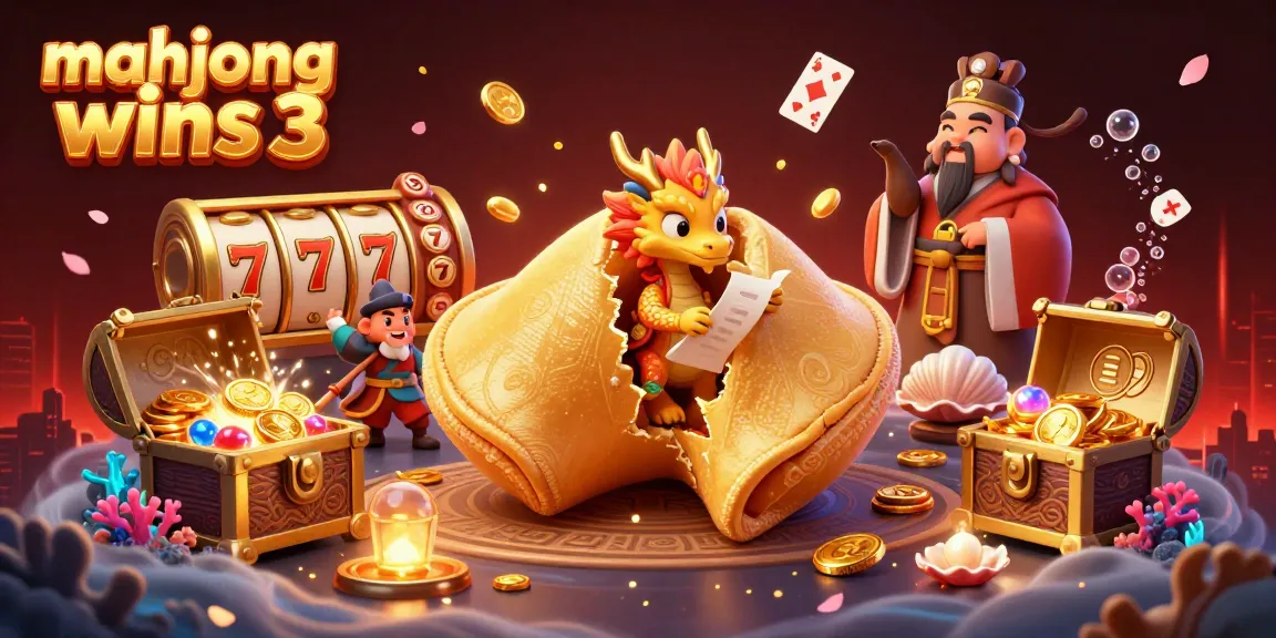 Experience exciting gameplay with mahjong wins 3, featuring a vibrant scene of fortune and gaming elements.