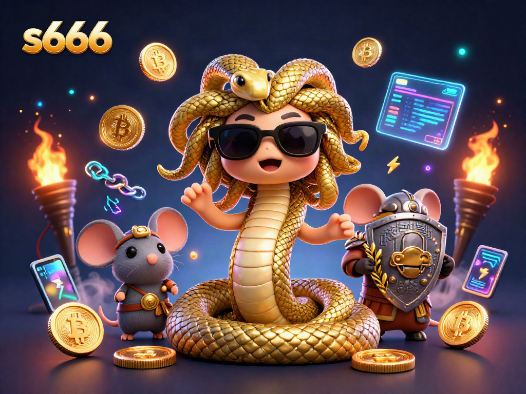 Engage in exciting gameplay with s666 as Medusa and a warrior mouse discover crypto treasures!