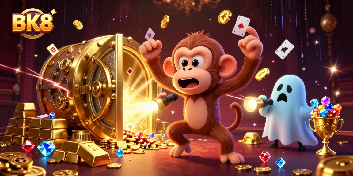 Experience the thrill of BK8 with an enchanting 3D adventure in a haunted casino, featuring vibrant gold treasures.