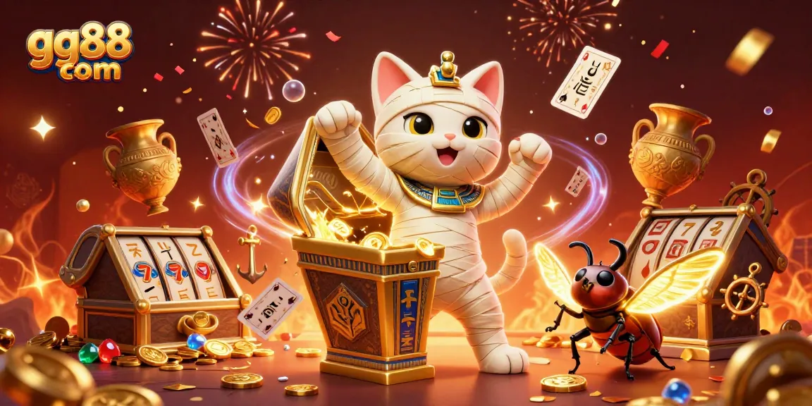 Experience exciting gaming action with gg88 com in a vibrant casino-themed illustration.