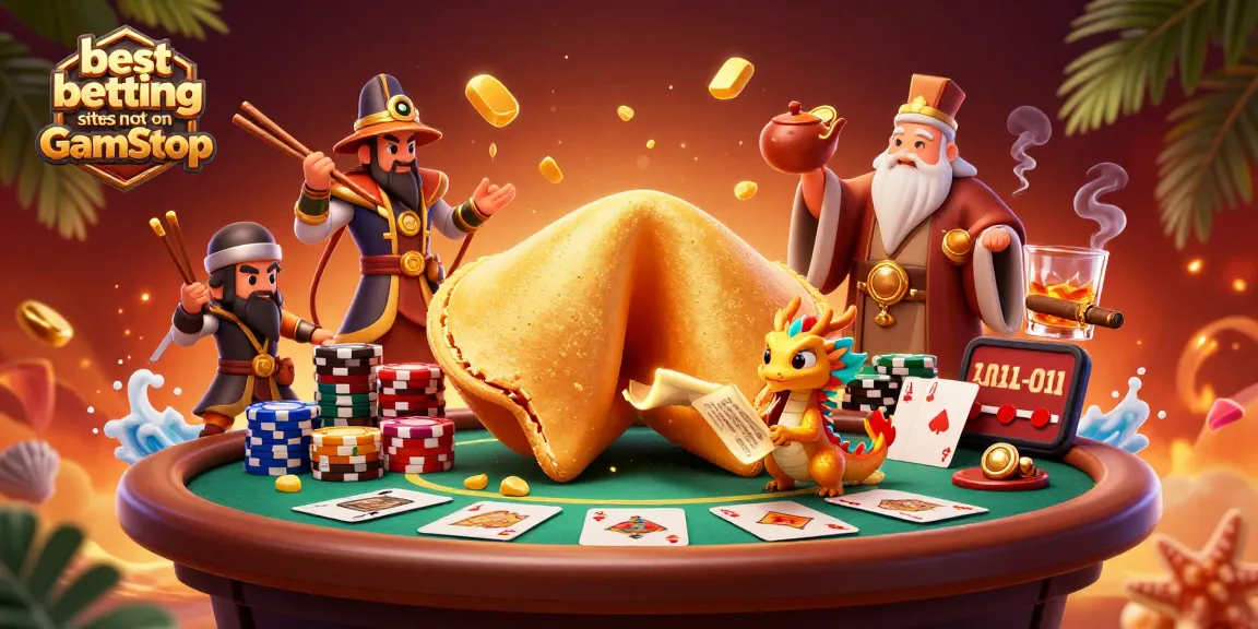 Experience the best betting sites not on GamStop with vibrant casino elements and characters.