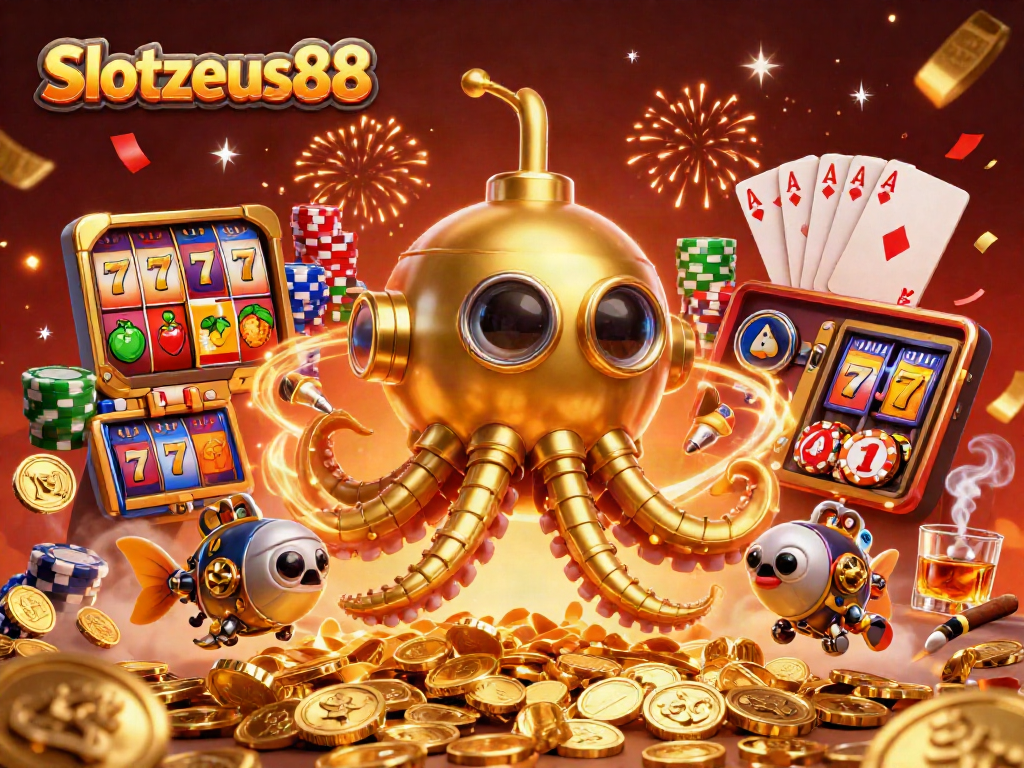 Experience hyper-dynamic gameplay with Slotzeus88's vibrant casino adventure illustrated.