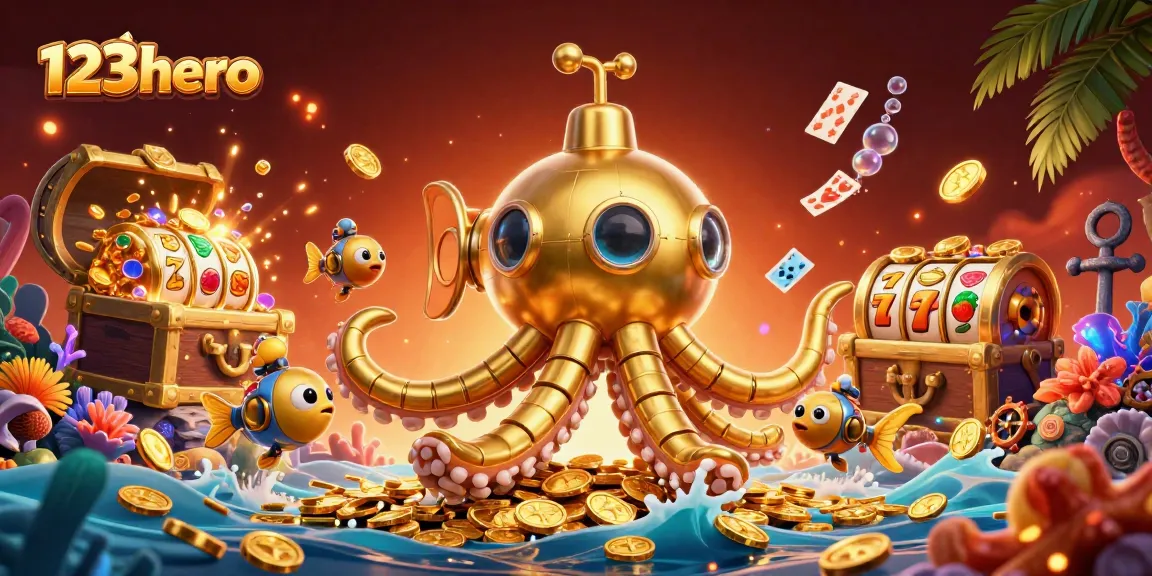 Experience thrilling wins at 123hero with a vibrant underwater casino adventure featuring treasures and gameplay.