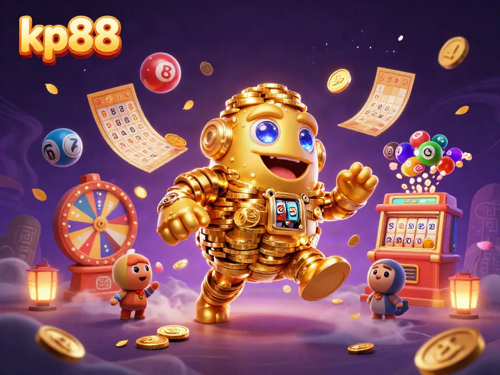 Experience thrilling gaming at kp88 with vibrant illustrations of exciting casino elements.