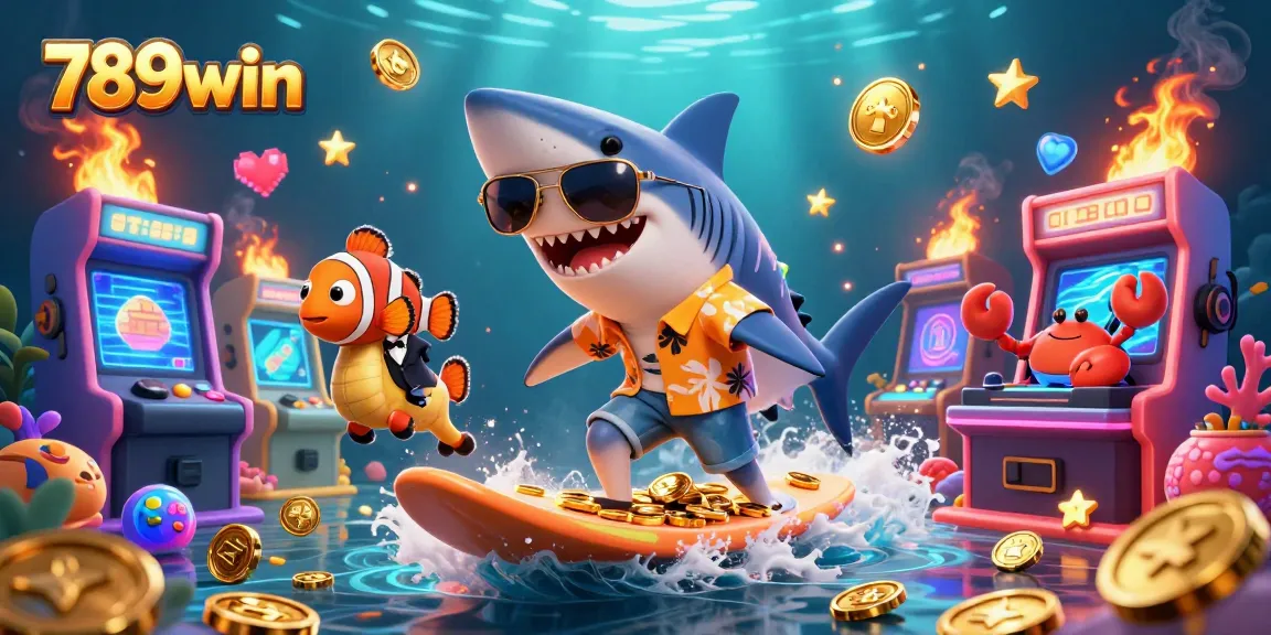 Engage in thrilling gameplay at 789win with vibrant characters and gold coins illustrating online casino excitement.